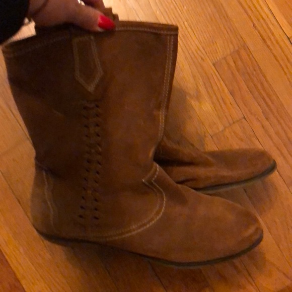 Brown/Tan Genuine Suede SPORTO Boots - Picture 3 of 5